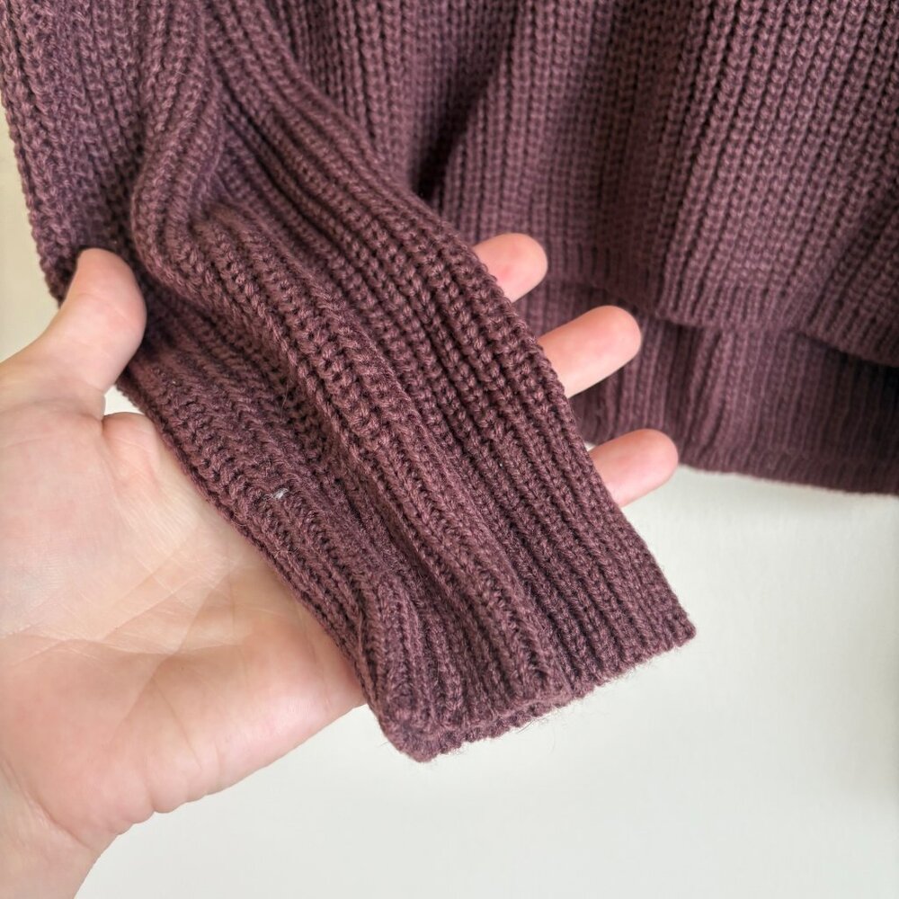 Shein Cable Knit Front Button Pullover Collared S… - image 7